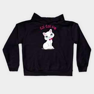 Flirty Cat, Cat Call Me Kids Hoodie